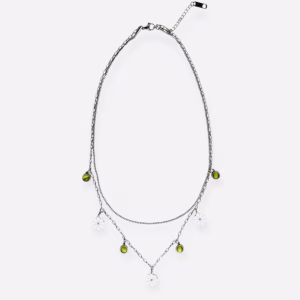 Gelaagde ketting met bloemen