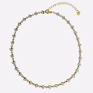 Diamanten Bloem halsketting