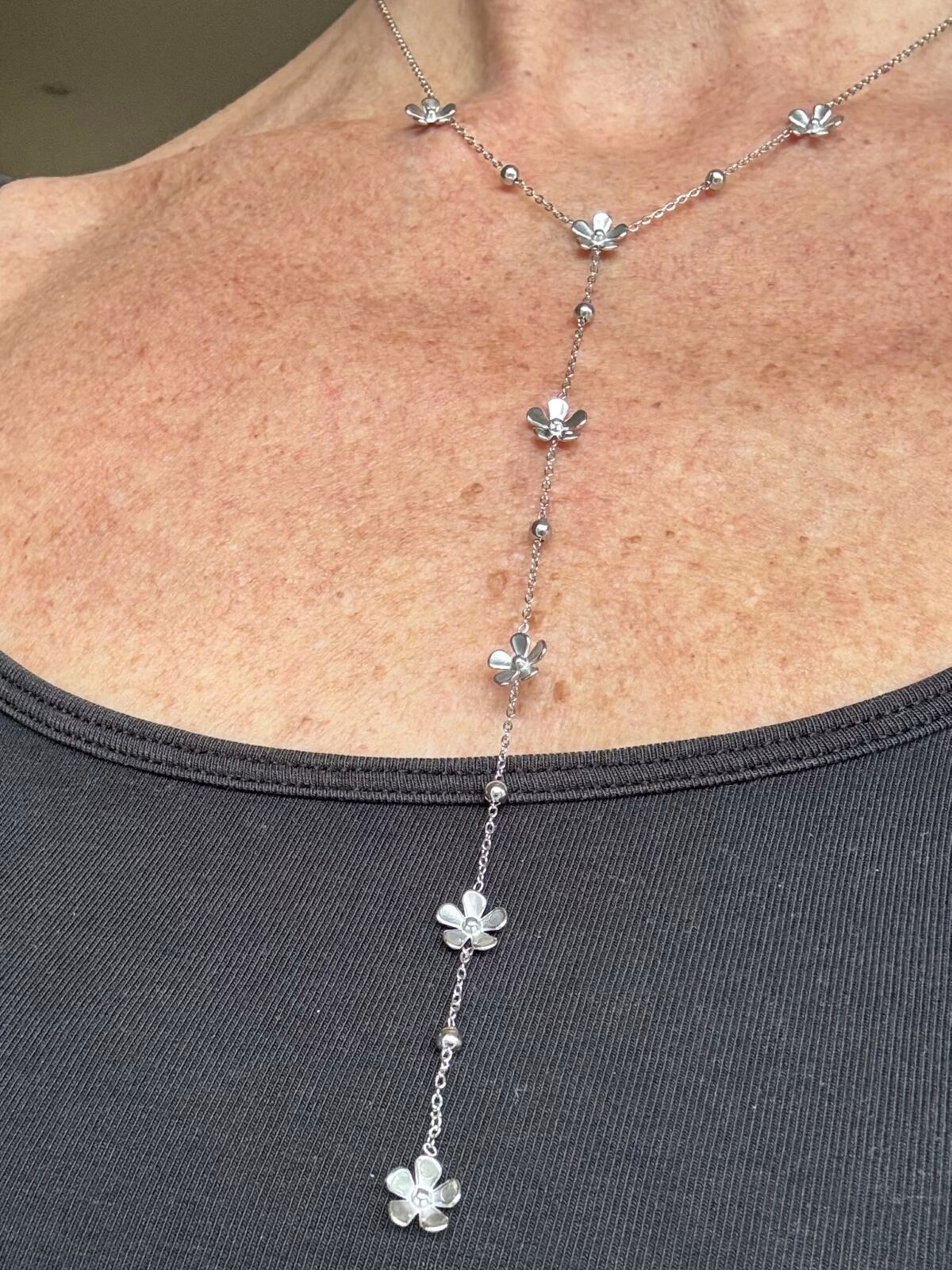 Y-ketting met bloemen - Afbeelding 5