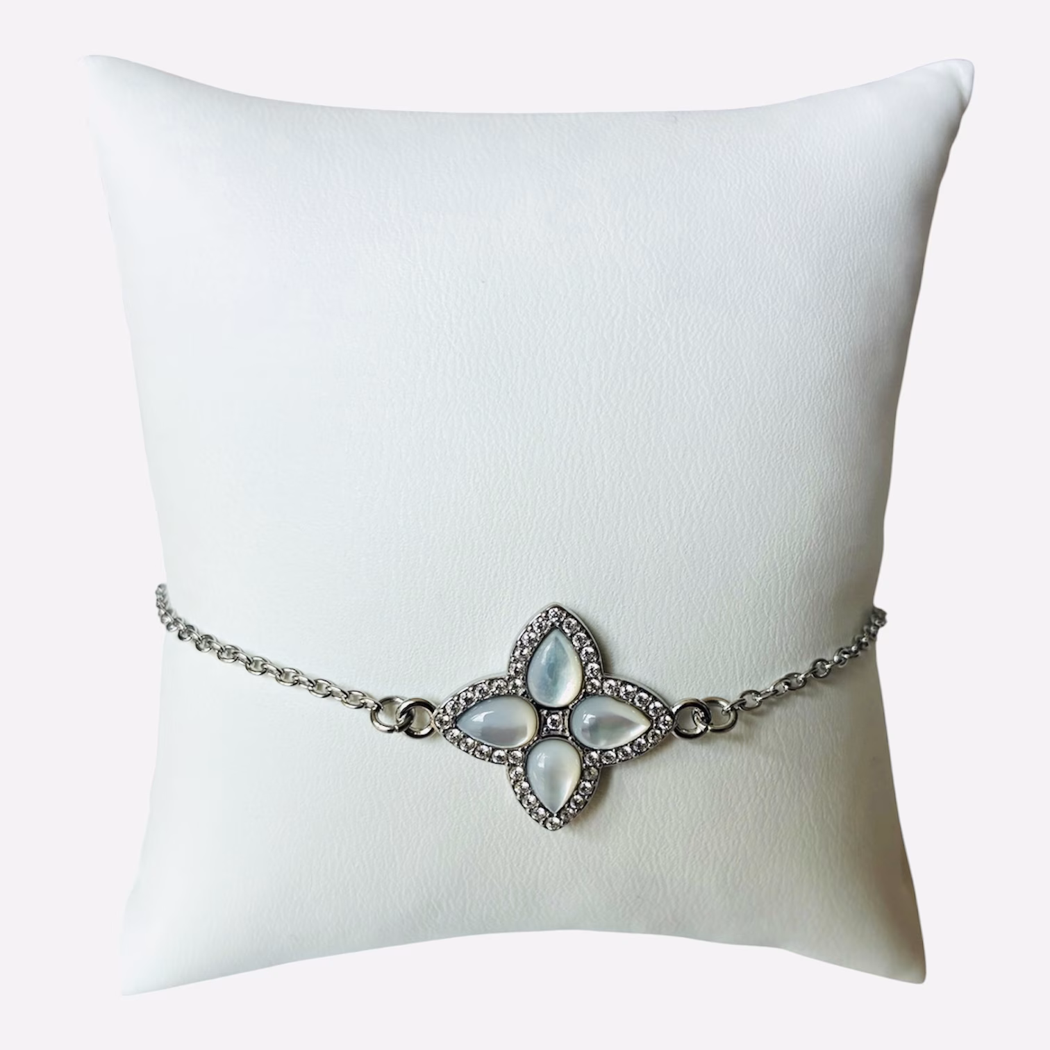 Diamanten Geluksbloem armband - Afbeelding 2