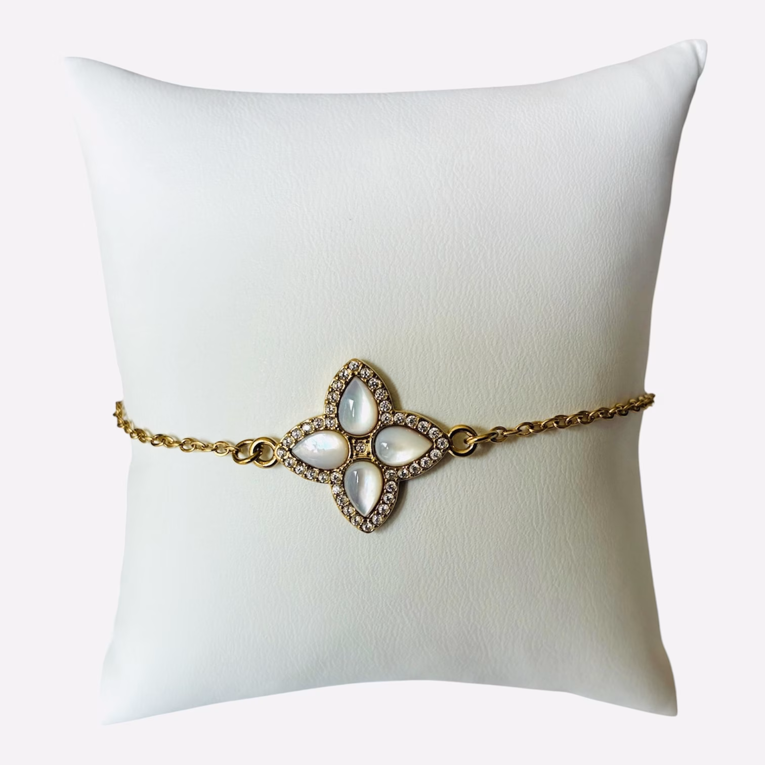 Diamanten Geluksbloem armband - Afbeelding 6