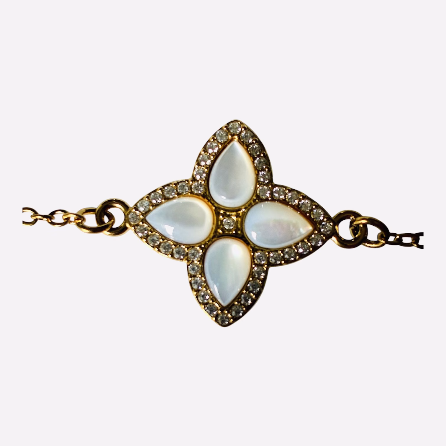 Diamanten Geluksbloem armband - Afbeelding 7