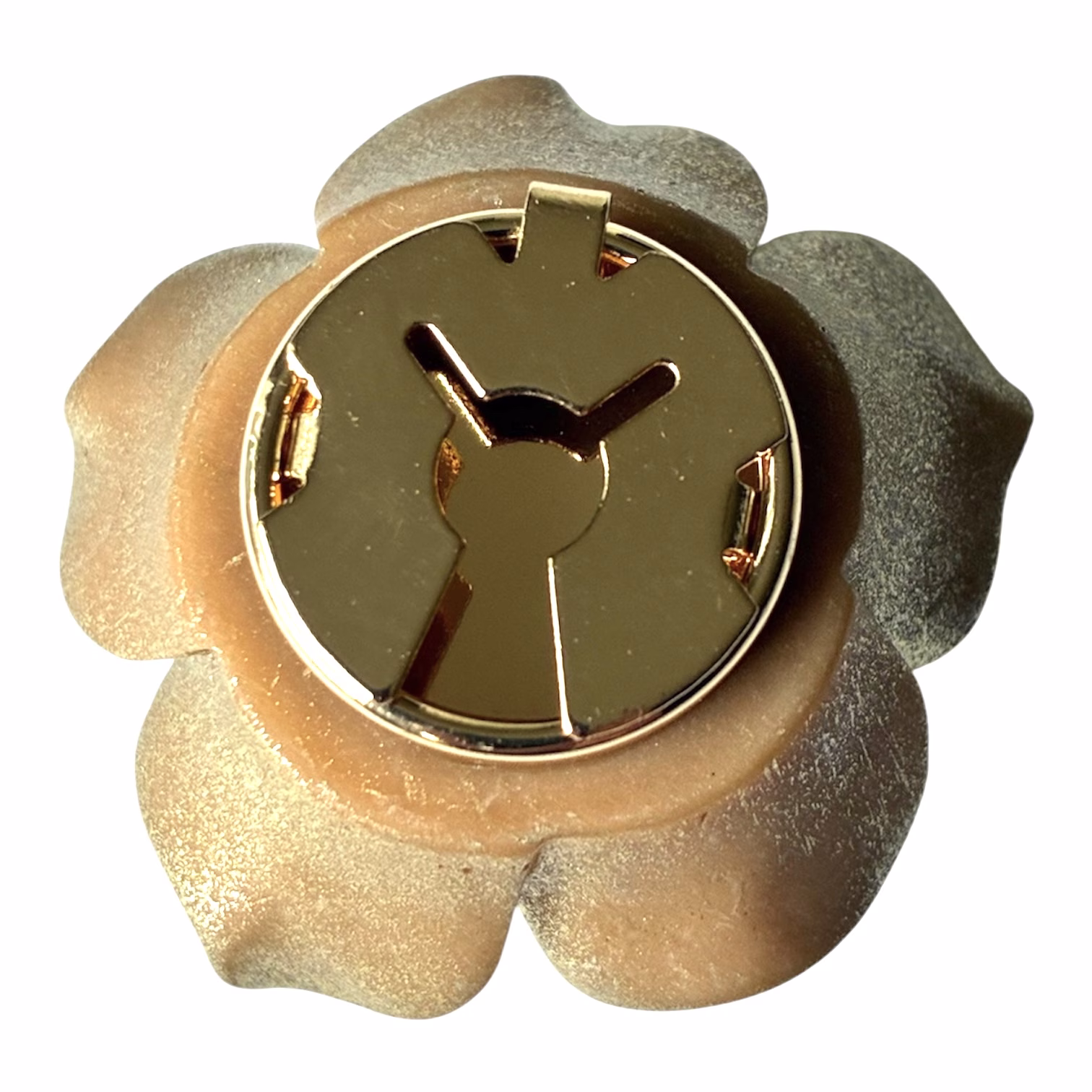 Vintage gouden roos decoratieve knoopbroche - Afbeelding 2