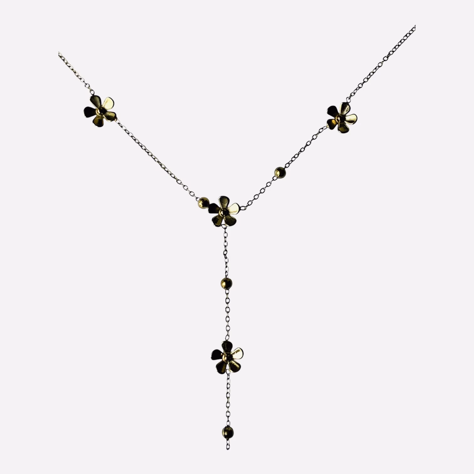 Y-ketting met bloemen