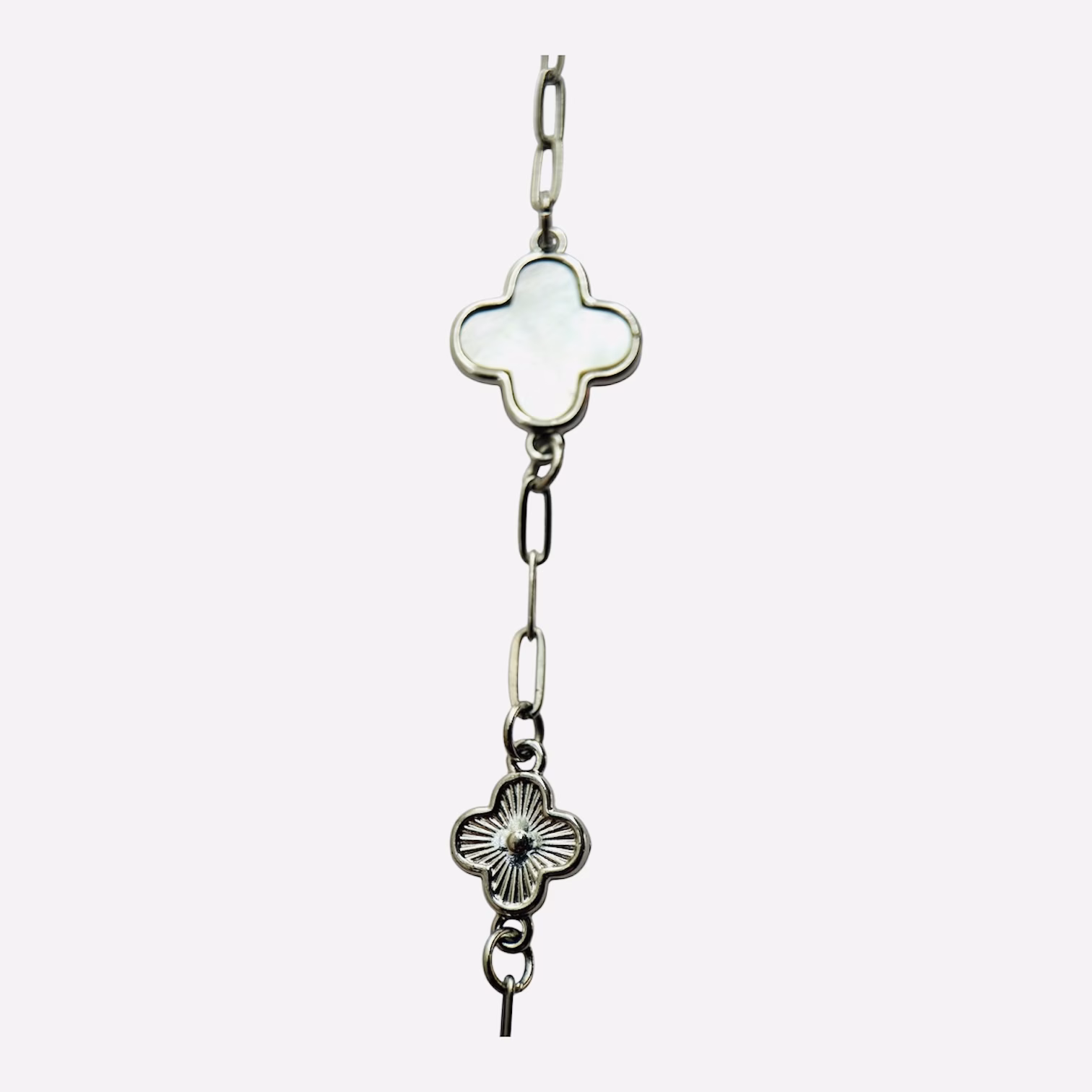 Parelmoer klavertje vier armband - Afbeelding 6