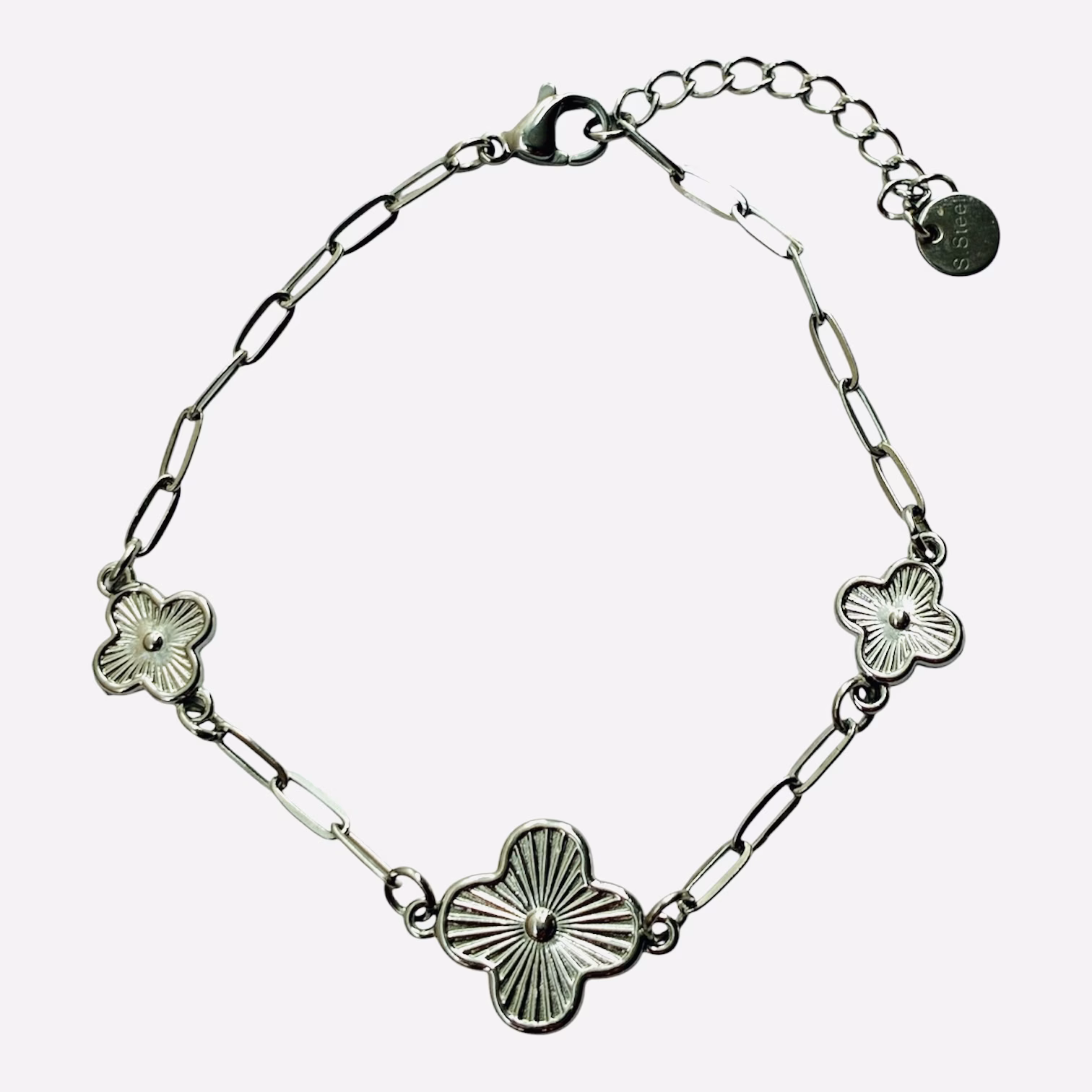 Parelmoer klavertje vier armband - Afbeelding 7