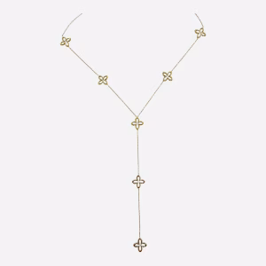 Y-ketting met klassieke geluksbloem
