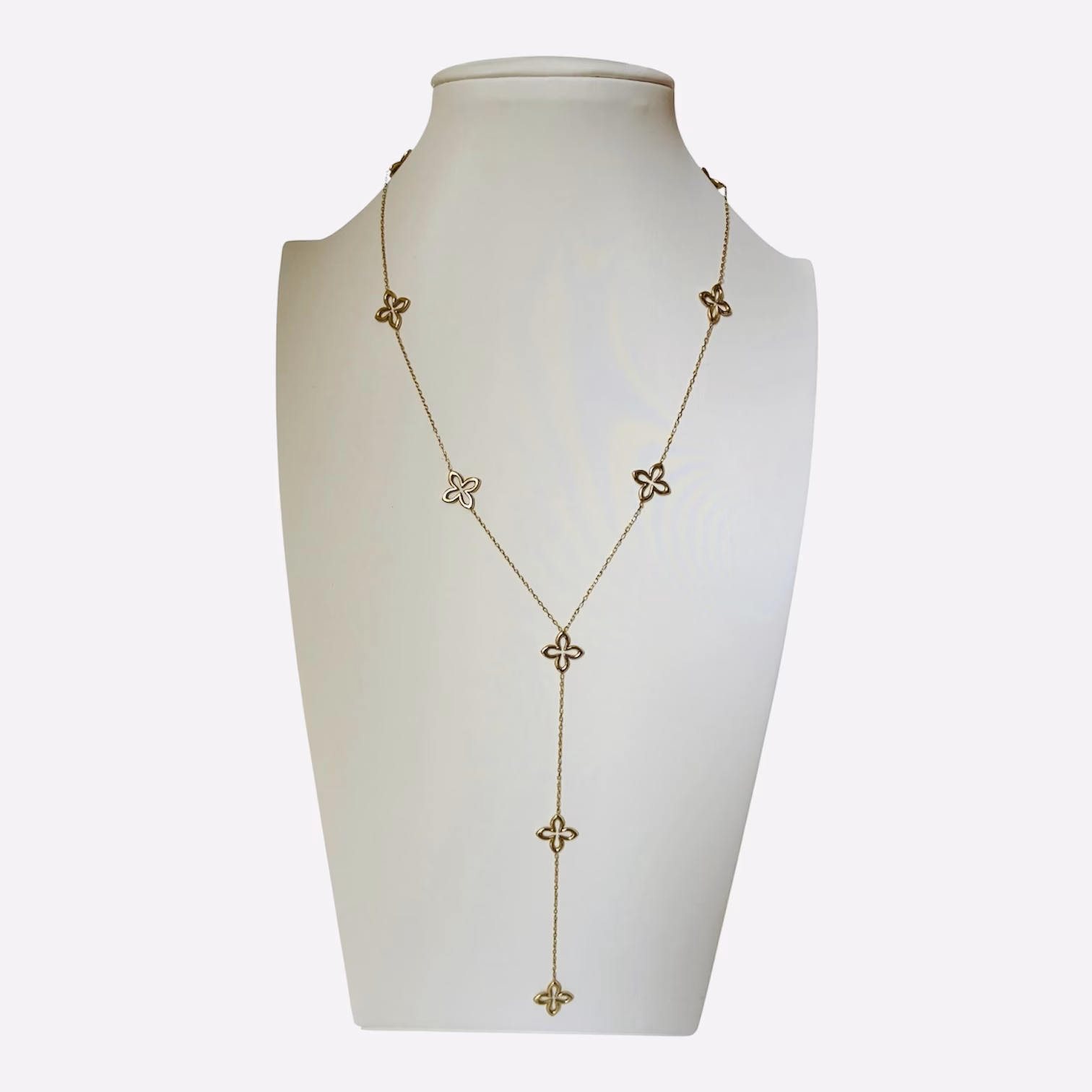 Y-ketting met klassieke geluksbloem - Afbeelding 2