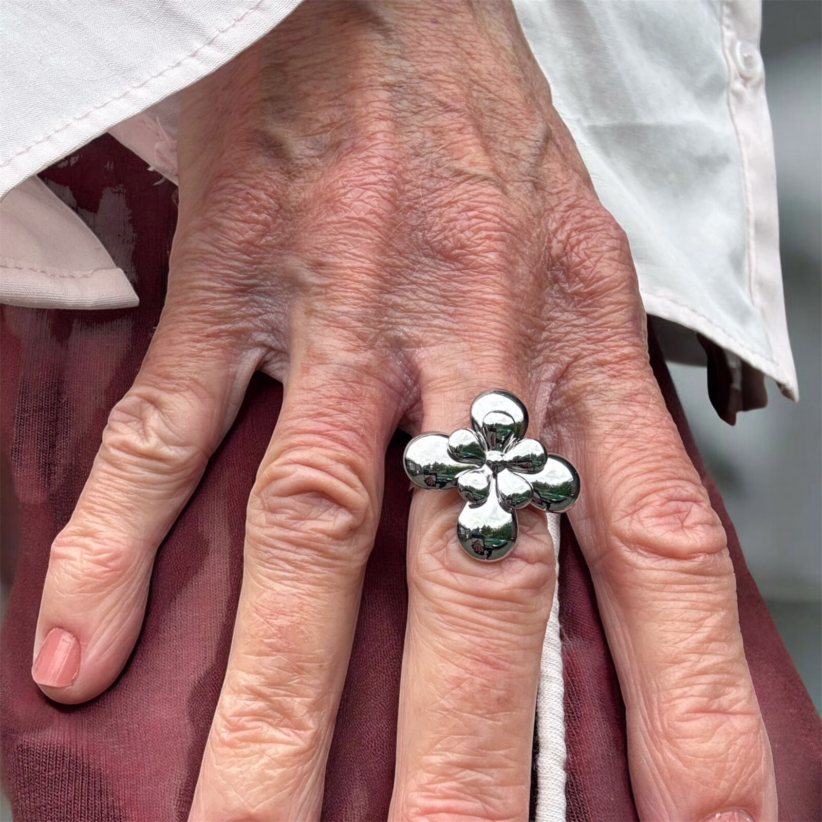 Bloemen ring met 2 lagen - Afbeelding 6