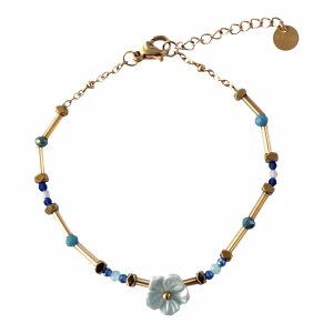 Blauwe Bloem Armband