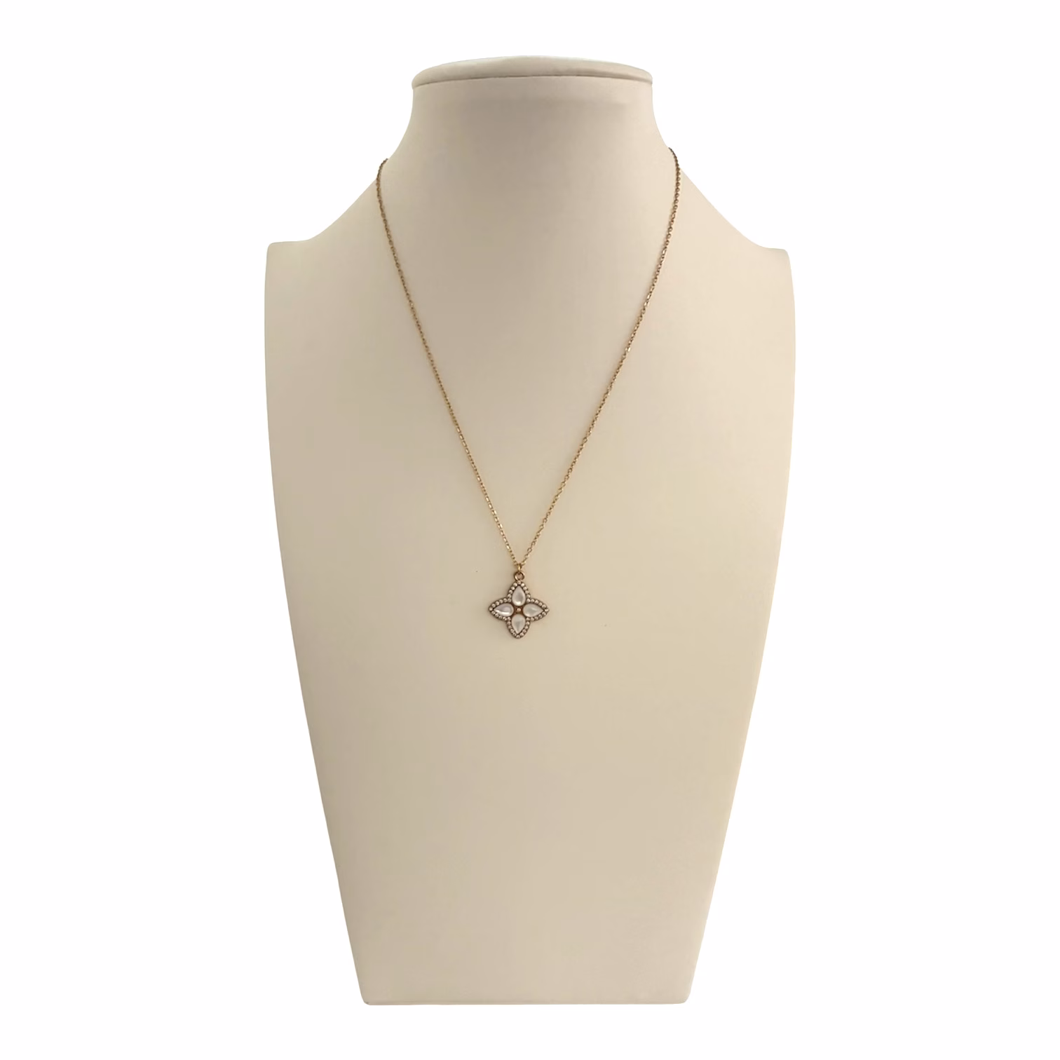 Diamanten Geluksbloem Ketting - Afbeelding 2
