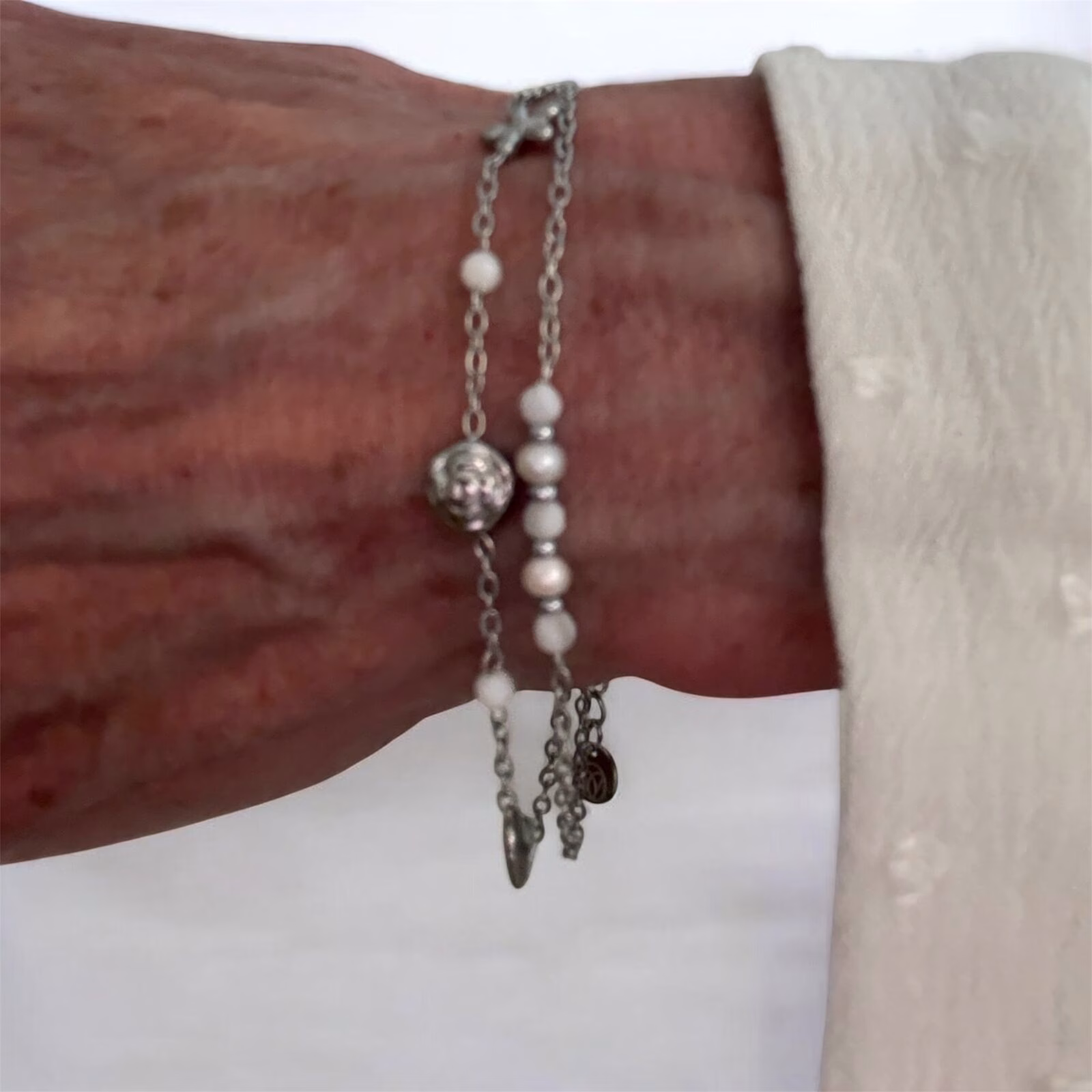 Bloem Roos Hart Kralen Layered Armband - Afbeelding 5