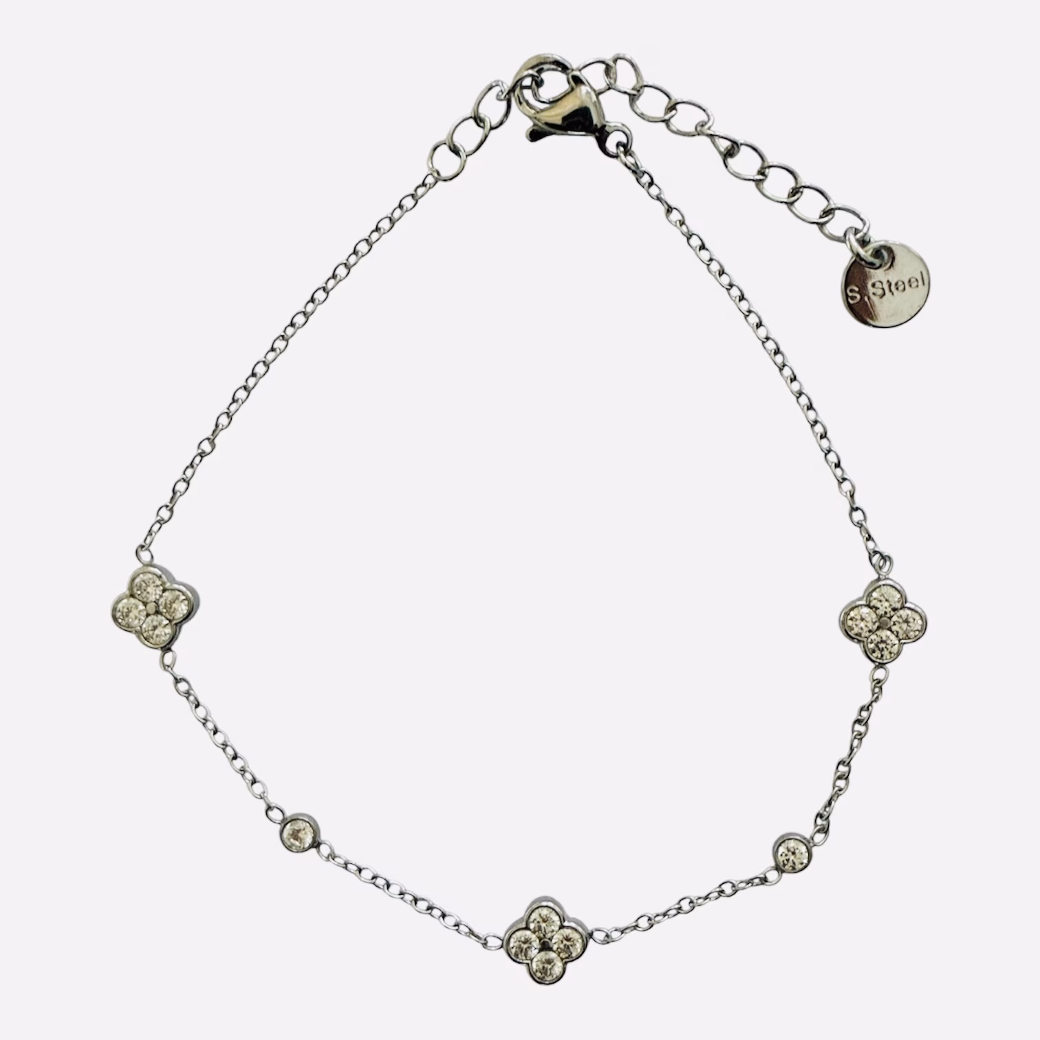 Zirkonia klaverblad armband