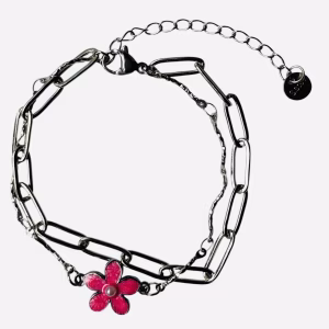 Gelaagde armband met bloem
